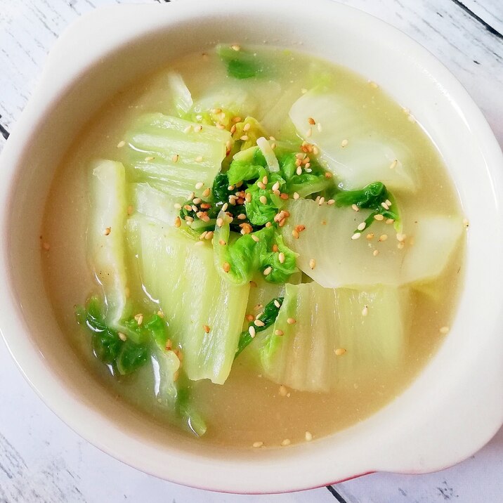 白菜の中華味噌スープ